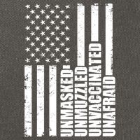 Unmasked Unmuzzled Unvaccinated Unafraid US Flag Cotton Canvas Backpack