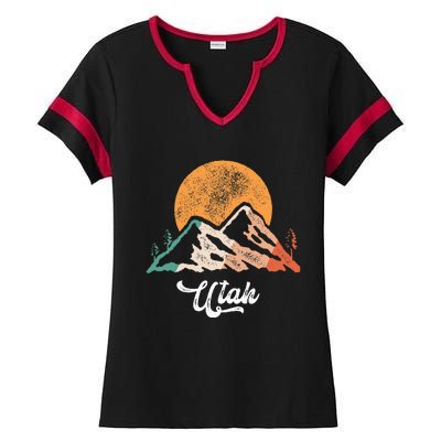 Utah Nature National Park Sunset Mountains Utah Ladies Halftime Notch Neck Tee