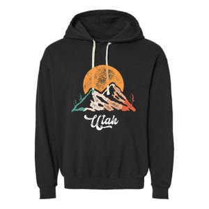 Utah Nature National Park Sunset Mountains Utah Garment-Dyed Fleece Hoodie