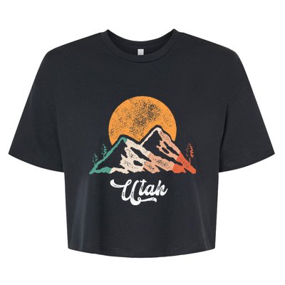 Utah Nature National Park Sunset Mountains Utah Bella+Canvas Jersey Crop Tee