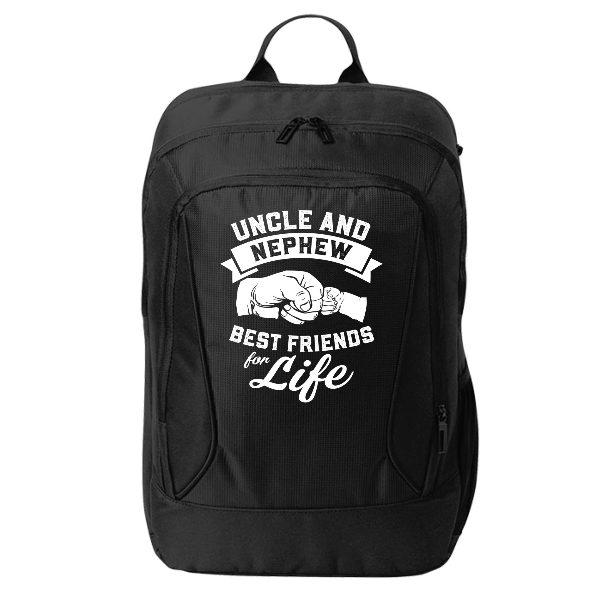 Uncle N Nephew Best Friends For Life Positive Quote City Backpack