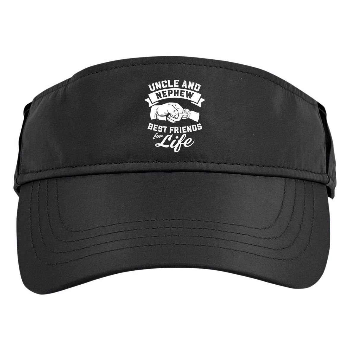 Uncle N Nephew Best Friends For Life Positive Quote Adult Drive Performance Visor