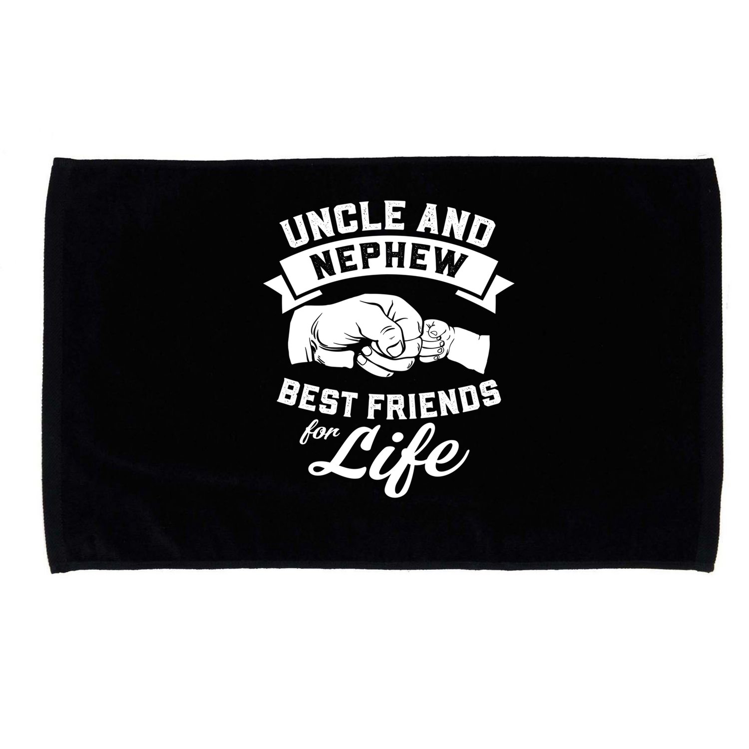 Uncle N Nephew Best Friends For Life Positive Quote Microfiber Hand Towel