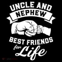 Uncle N Nephew Best Friends For Life Positive Quote Women's V-Neck T-Shirt