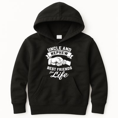 Uncle N Nephew Best Friends For Life Positive Quote Kids Hoodie
