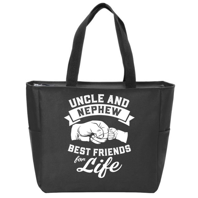 Uncle N Nephew Best Friends For Life Positive Quote Zip Tote Bag