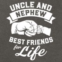 Uncle N Nephew Best Friends For Life Positive Quote Cotton Canvas Backpack