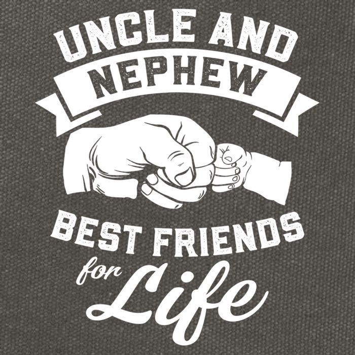 Uncle N Nephew Best Friends For Life Positive Quote Cotton Canvas Backpack