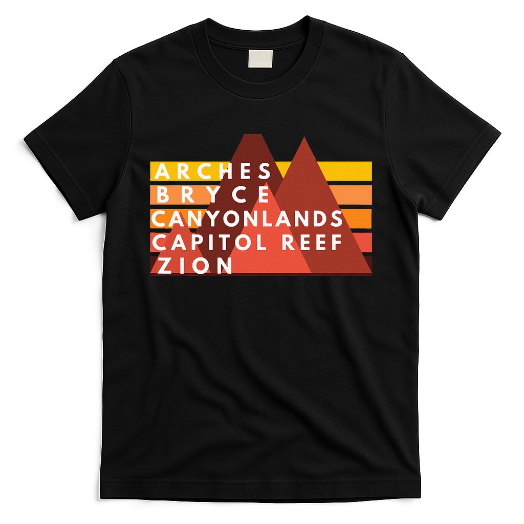Utah National Parks Utah's Mighty Five Souvenir NPS Moab T-Shirt