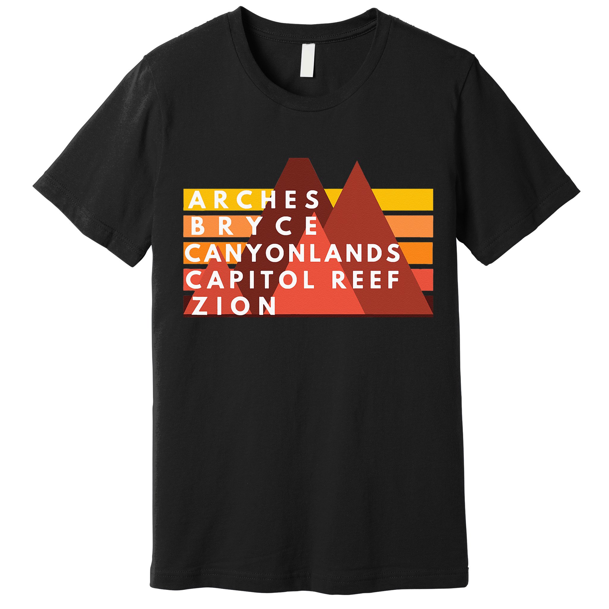 Utah National Parks Utah's Mighty Five Souvenir NPS Moab Premium T-Shirt