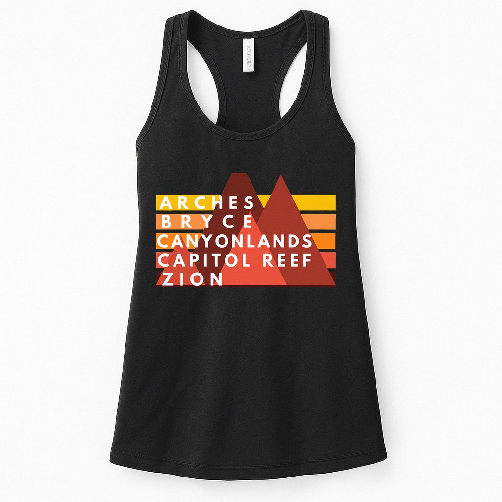 Utah National Parks Utah's Mighty Five Souvenir NPS Moab Womens Tank Top