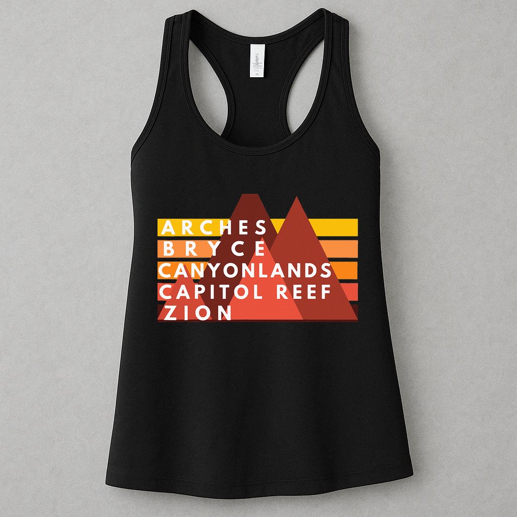 Utah National Parks Utah's Mighty Five Souvenir NPS Moab Womens Tank Top