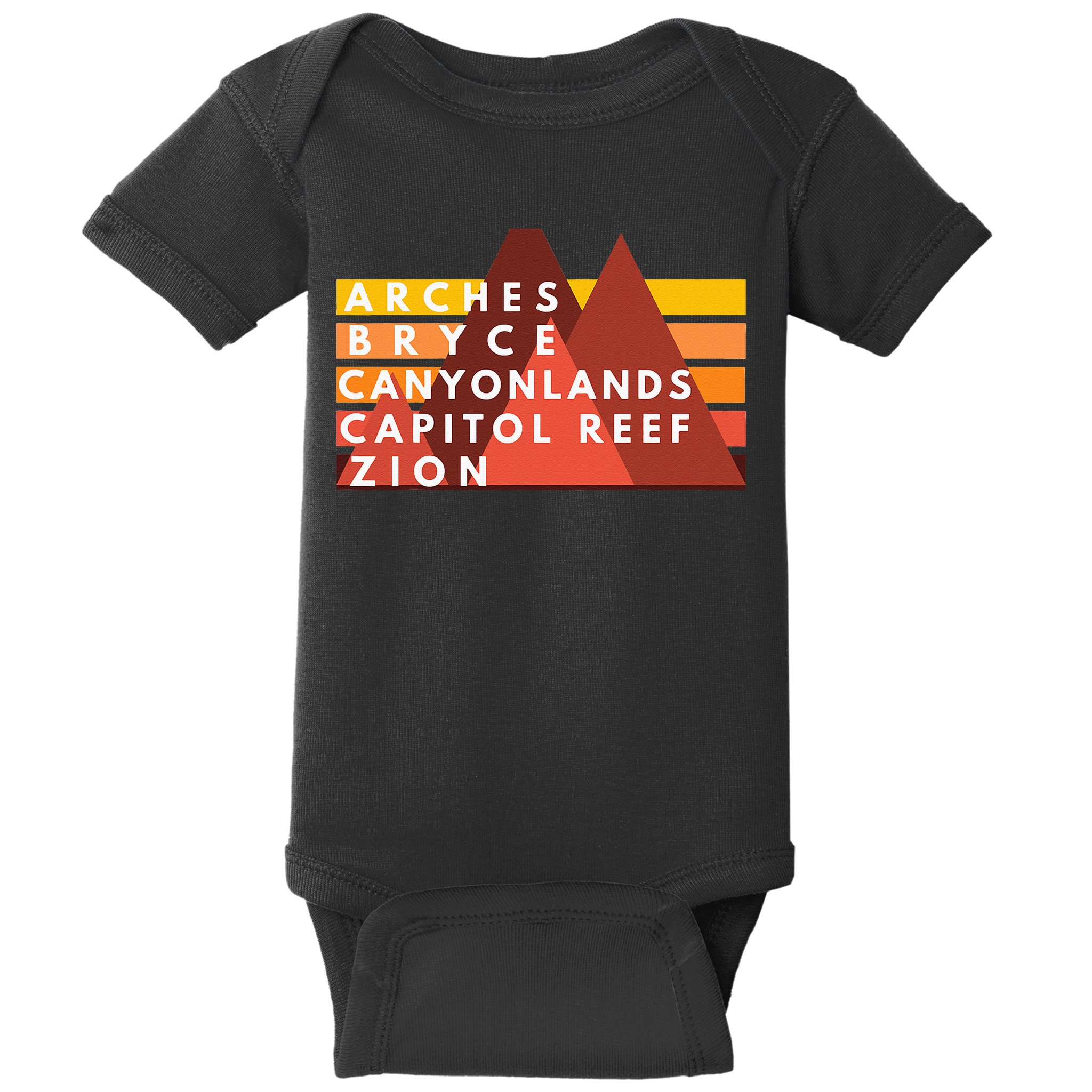 Utah National Parks Utah's Mighty Five Souvenir NPS Moab Baby Bodysuit