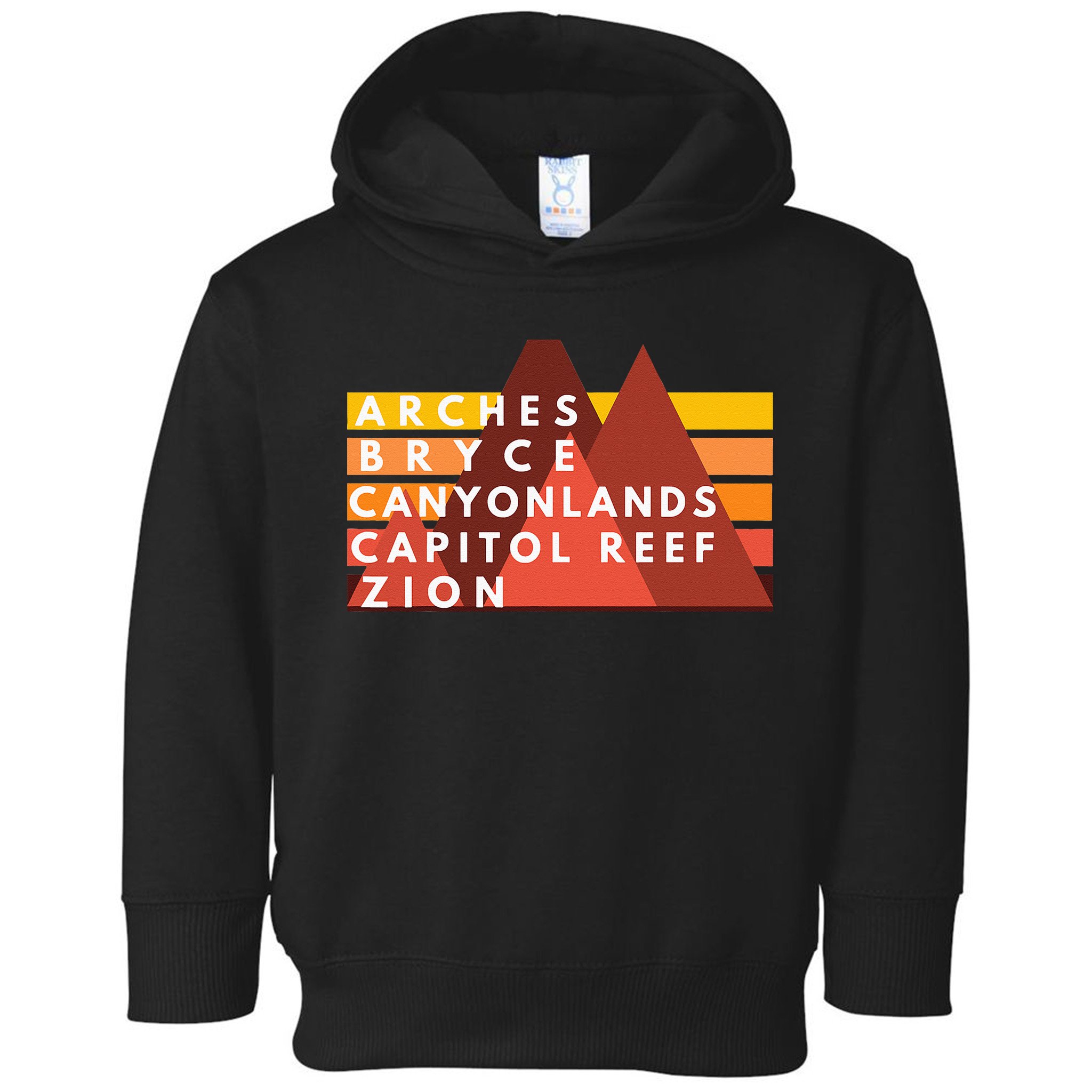 Utah National Parks Utah's Mighty Five Souvenir NPS Moab Toddler Hoodie