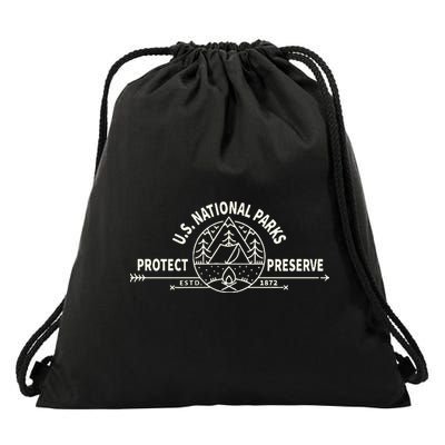 U.S. National Park Preserve & Protect The Us National Parks Drawstring Bag