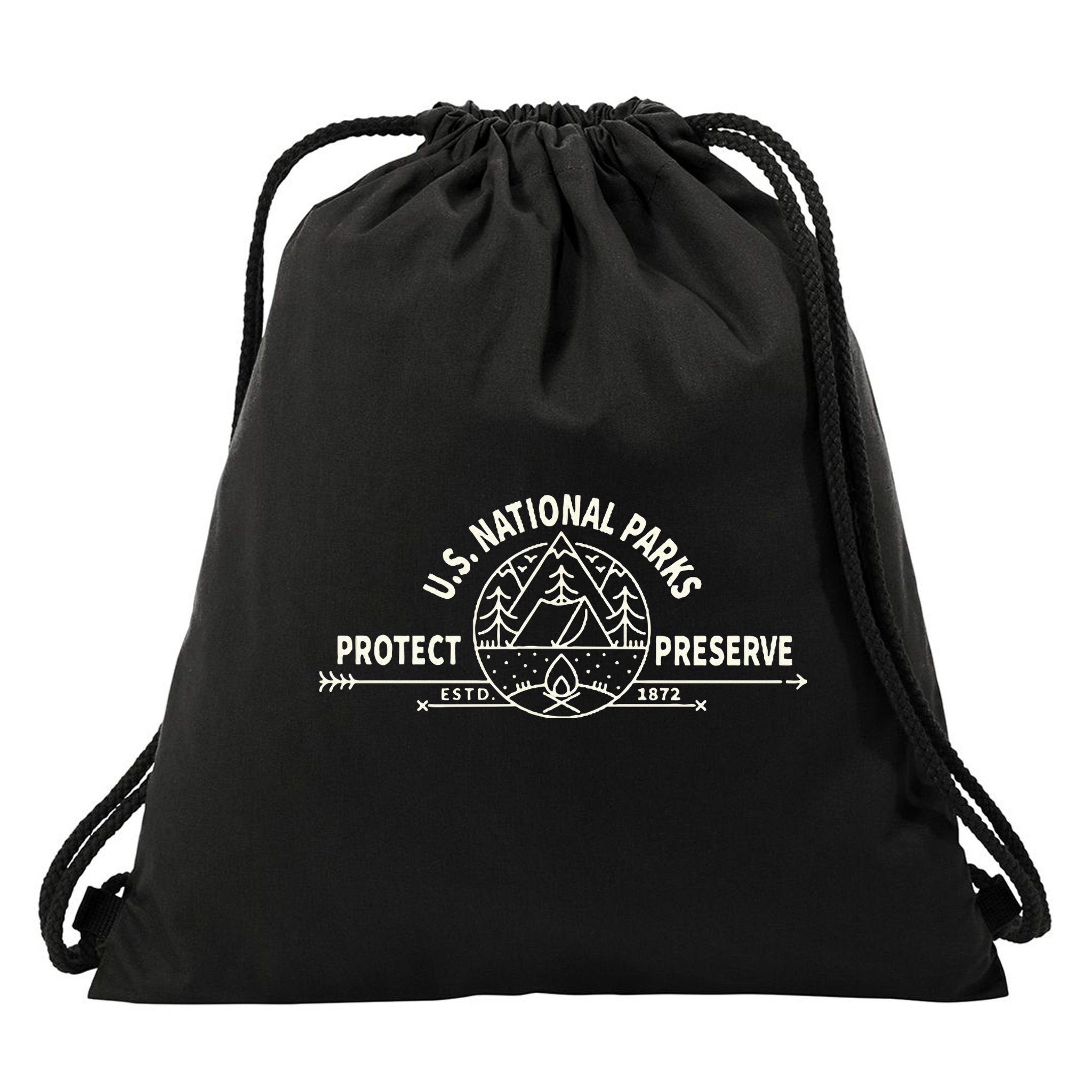 U.S. National Park Preserve & Protect The Us National Parks Drawstring Bag