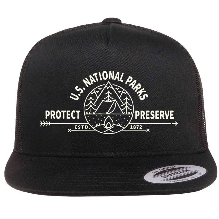 U.S. National Park Preserve & Protect The Us National Parks Flat Bill Trucker Hat