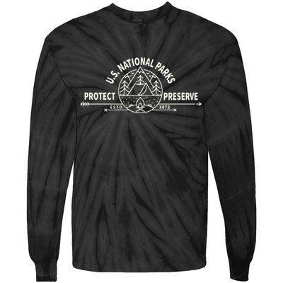 U.S. National Park Preserve & Protect The Us National Parks Tie-Dye Long Sleeve Shirt