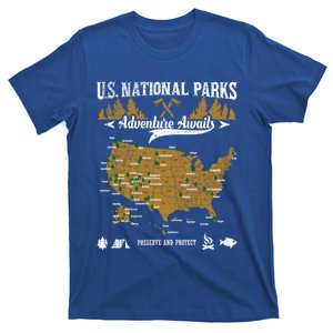 Us National Parks Adventure Awaits Cute Gift Hiking And Camping Lover Gift T-Shirt