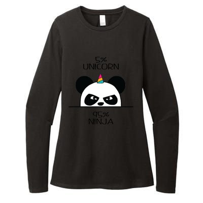 Unicorn Ninja Panda Womens CVC Long Sleeve Shirt