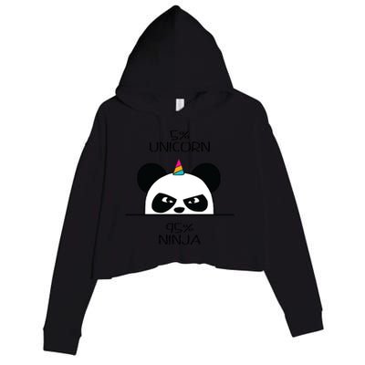 Unicorn Ninja Panda Crop Fleece Hoodie