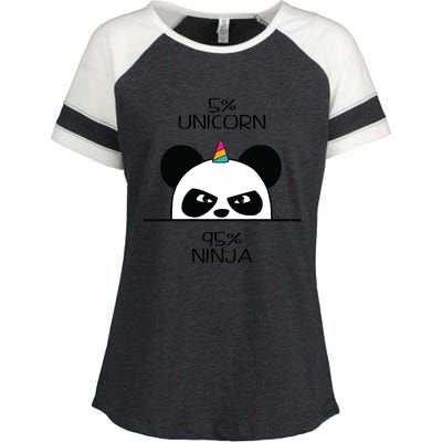 Unicorn Ninja Panda Enza Ladies Jersey Colorblock Tee