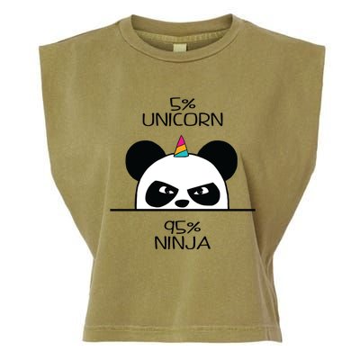 Unicorn Ninja Panda Garment-Dyed Women's Muscle Tee