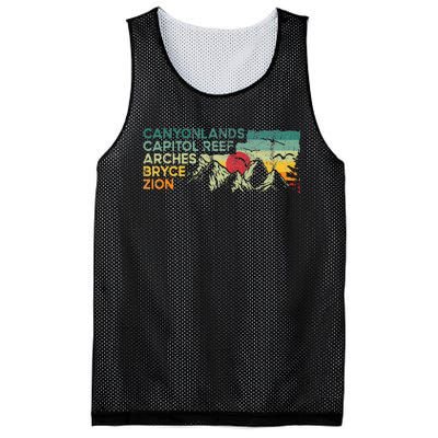 Utah National Parks Moab Utah Mighty Five Souvenir Mesh Reversible Basketball Jersey Tank