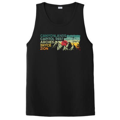 Utah National Parks Moab Utah Mighty Five Souvenir PosiCharge Competitor Tank