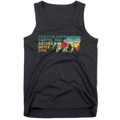 Utah National Parks Moab Utah Mighty Five Souvenir Tank Top