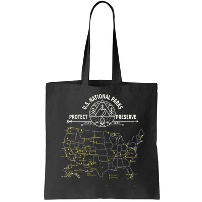 U.S. National Park Camping All 63 US National Parks Map Bag