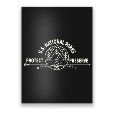 U.S. National Park Preserve & Protect The US National Parks Poster