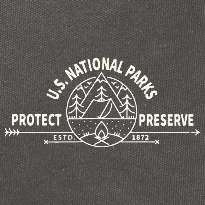 U.S. National Park Preserve & Protect The US National Parks Cotton Canvas Backpack