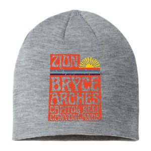 Utah National Parks Zion Arches Bryce Canyonlands State Map Sustainable Beanie