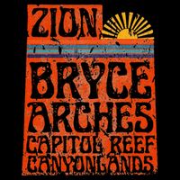 Utah National Parks Zion Arches Bryce Canyonlands State Map 16 in Basic Backpack