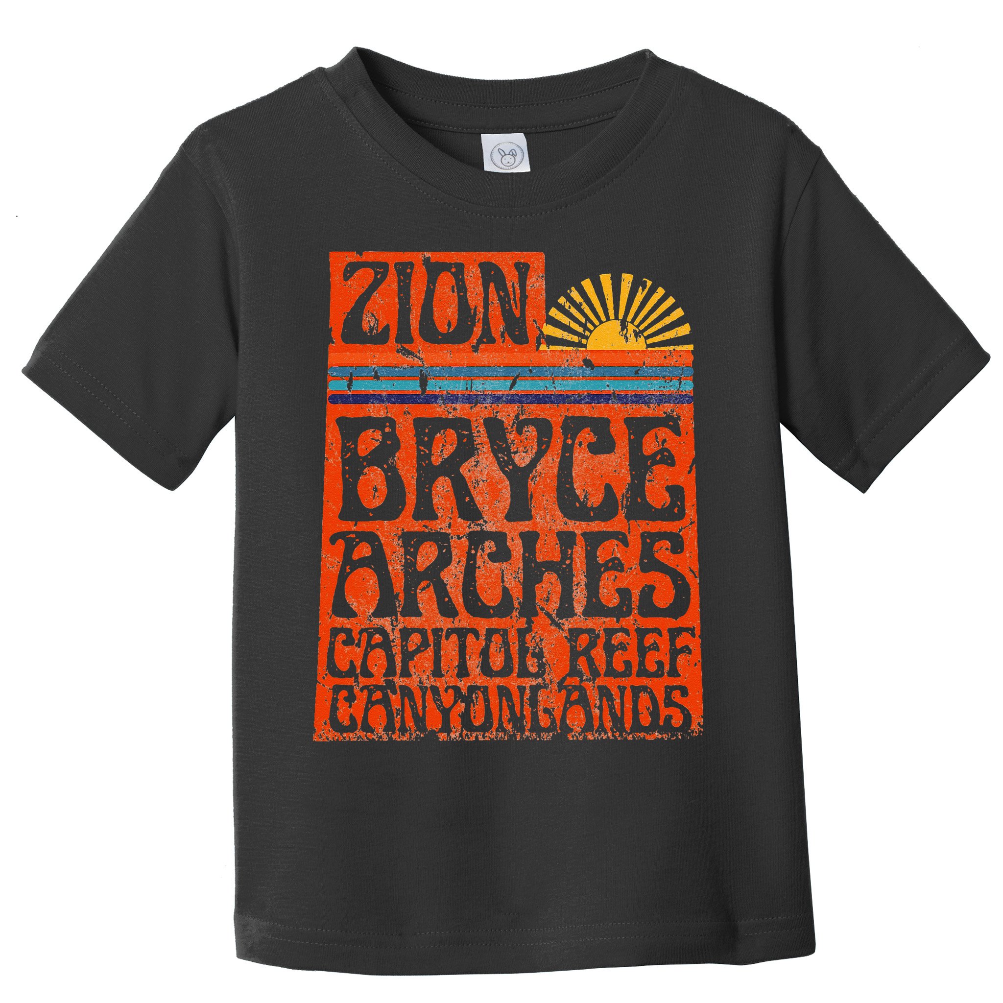 Utah National Parks Zion Arches Bryce Canyonlands State Map Toddler T-Shirt