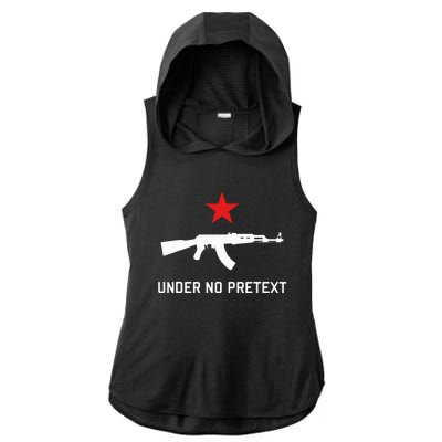 Under No Pretext Karl Marx Marxism Ladies PosiCharge Tri-Blend Wicking Draft Hoodie Tank