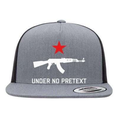 Under No Pretext Karl Marx Marxism Flat Bill Trucker Hat