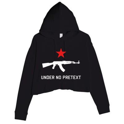 Under No Pretext Karl Marx Marxism Crop Fleece Hoodie