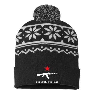 Under No Pretext Karl Marx Marxism USA-Made Snowflake Beanie