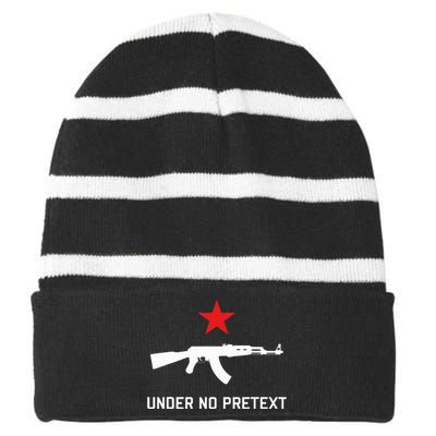 Under No Pretext Karl Marx Marxism Striped Beanie with Solid Band