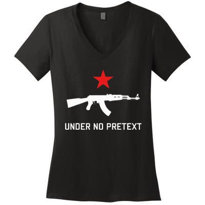 Under No Pretext Karl Marx Marxism Women's V-Neck T-Shirt