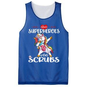 Unicorn Nurse Real Superheroes Wear Scrubs S Nursicorn Gift Mesh Reversible Basketball Jersey Tank