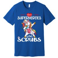 Unicorn Nurse Real Superheroes Wear Scrubs S Nursicorn Gift Premium T-Shirt