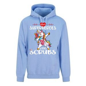 Unicorn Nurse Real Superheroes Wear Scrubs S Nursicorn Gift Unisex Surf Hoodie