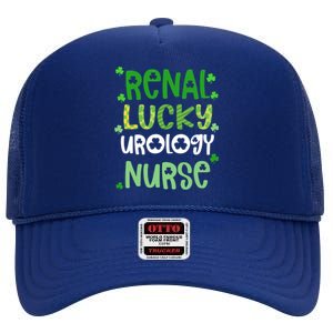 Urology Nurse St Patricks Day Renal Lucky Urology Nurse Rn Gift High Crown Mesh Back Trucker Hat