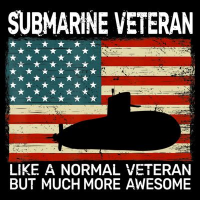 US Navy Submarine Veteran USA Flag Vintage Submariner T-Shirt