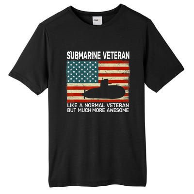 US Navy Submarine Veteran USA Flag Vintage Submariner Tall Fusion ChromaSoft Performance T-Shirt