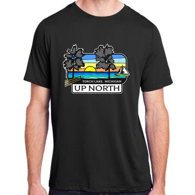 Up North Torch Lake Michigan Adult ChromaSoft Performance T-Shirt