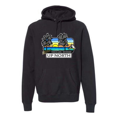 Up North Torch Lake Michigan Premium Hoodie